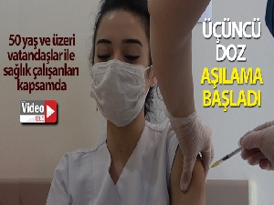 Üçüncü doz aşılama başladı