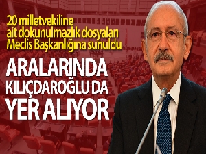 20 milletvekiline ait dokunulmazlık dosyaları, Meclis Başkanlığına sunuldu