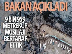 Bakan Kurum: 'Toplamda 9 bin 959 metreküp müsilajı bertaraf ettik'