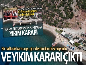 Assos'taki kaçak restoran ve plaj için yıkım kararı