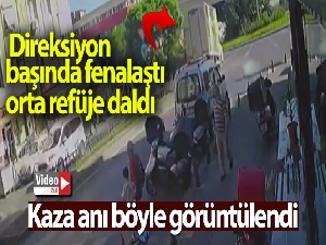 Ataşehir'de direksiyon başında fenalaştı, orta refüje daldı