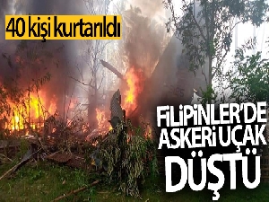 Filipinler'de 85 kişiyi taşıyan askeri uçak düştü!