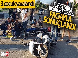Çocukların elektrikli bisikletle gezisi faciayla sonuçlandı