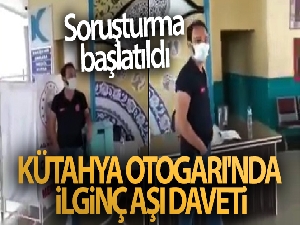 Kütahya Otogarı'nda ilginç aşı daveti