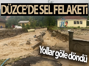 Düzce'de sel felaketi! Seferber oldular