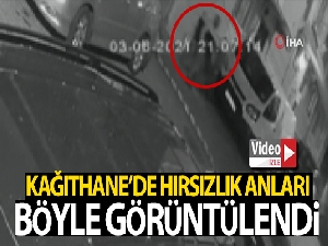 Evi soyan hırsızın kucağında televizyonu götürdüğü anlar kamerada