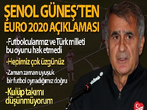 Şenol Güneş'ten Euro 2020 açıklaması!