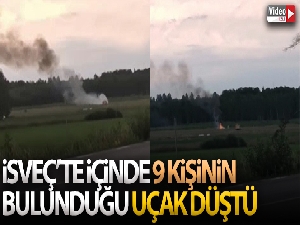 İsveç'te içinde 9 kişinin bulunduğu uçak düştü