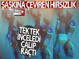 Kasaları tek tek inceledi, muz kasasını çalıp kaçtı
