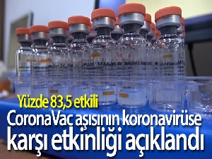 CoronaVac aşısı Covid-19'a karşı yüzde 83,5 etkili