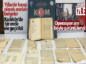Kadıköy'de Osmanlı Devleti'nde kadılara ait kayıp mahkeme tutanakları ve anayasal belgeler ele geçirildi