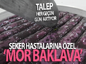 Şeker hastalarına özel mor baklava