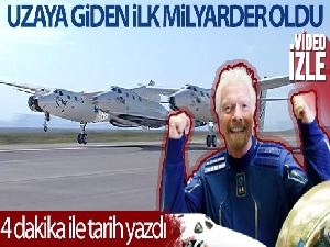 Richard Branson uzaya giden ilk milyarder oldu