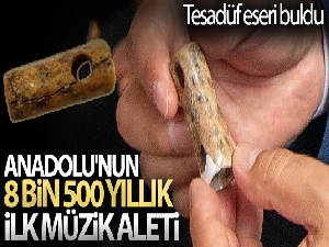 Anadolu'nun 8 bin 500 yıllık ilk müzik aleti Bilecik'te bulundu