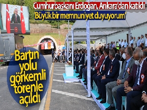 Cumhurbaşkanı Erdoğan, Bartın'daki yol açılışında konuştu