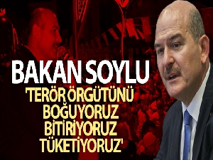 Bakan Soylu: 'Terör örgütünü boğuyoruz, bitiriyoruz, tüketiyoruz'