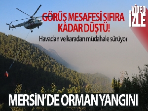 Mersin'de yangın söndürme çalışmaları devam ediyor