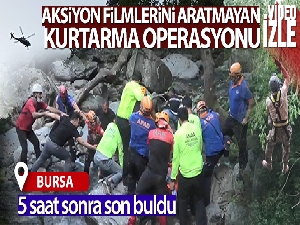 Uludağ'da askeri helikopterli kurtarma operasyonu kamerada