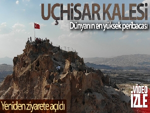 Kapadokya'nın simgelerinden Uçhisar Kalesi yeniden ziyarete açıldı