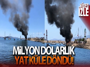 Milyon dolarlık yat küle döndü