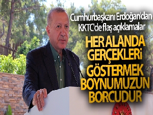 Cumhurbaşkanı Erdoğan'dan KKTC'de flaş açıklamalar