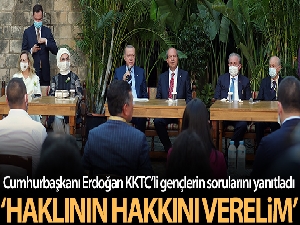 Cumhurbaşkanı Erdoğan KKTC'li gençlerle buluştu