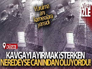 Kavgayı ayırmaya çalışan kişi silahla vuruldu