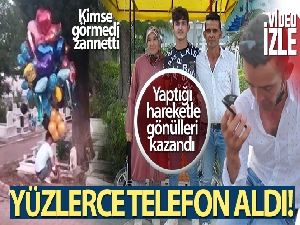 Kimse görmedi zannetti, yaptığı hareketle gönülleri kazandı, telefonları susmadı