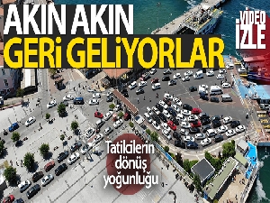 Çanakkale'de bayram sonrası feribot kuyrukları sürüyor