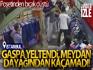 Bahçelievler'de hırsızlık şüphelisine meydan dayağı kamerada