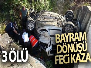 Bayram dönüşü kaza: 3 ölü, 2 ağır yaralı