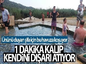 Ününü duyan şifa için bu havuza koşuyor, 1 dakika kalıp kendini dışarı atıyor