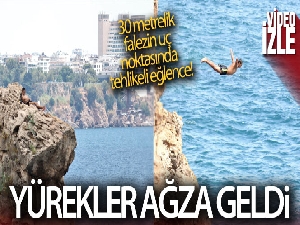 Şov uğruna falezlere denizden iple tırmanıp ölüme davetiye çıkardılar