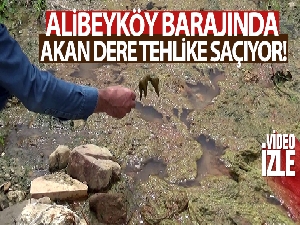 Alibeyköy barajında akan dere tehlike saçıyor