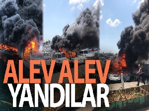Dragos marinada tekneler alev alev yandı