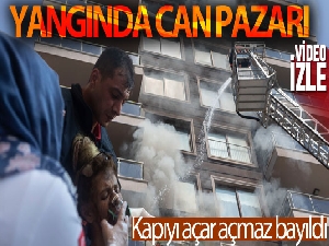 7 katlı binada çıkan yangında can pazarı: Kapıyı açar açmaz bayıldı!
