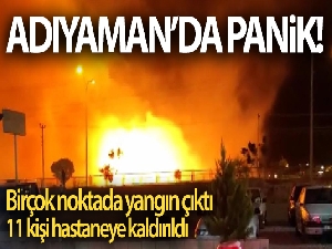 Birçok noktada çıkan yangınlarda 11 kişi hastanelik oldu