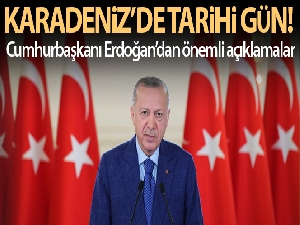 Cumhurbaşkanı Erdoğan 'Sakarya Sahası Gaz Yakma Töreni'ne katıldı