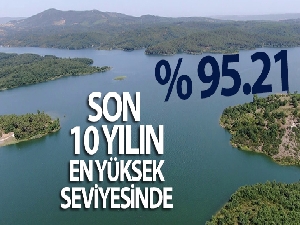 Son 10 yılın en yüksek seviyesinde olan Ömerli Barajı havadan görüntülendi