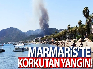 Marmaris'te korkutan yangın