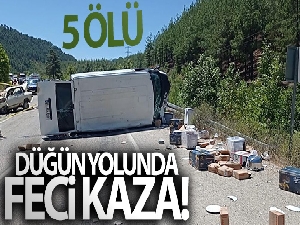Adana'da düğün yolunda feci kaza: 5 ölü, 1 yaralı