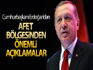 Cumhurbaşkanı Erdoğan: Yangın bölgesinden önemli açıklamalar