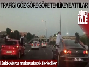 Düğün magandaları Bakırköy sahil yolunda trafiği tehlikeye düşürdü