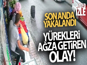 Küçükçekmece'de yürekleri ağızlara getiren olay kamerada