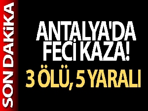 Havaalanına giden otobüs takla attı: 3 ölü, 5 yaralı