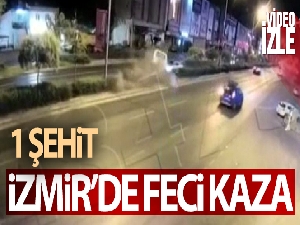 İzmir'de polis aracı ile otomobil çarpıştı: 1 şehit, 1'i polis 4 yaralı