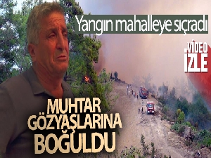 Mahalleye sıçrayan orman yangını muhtarı gözyaşlarına boğdu
