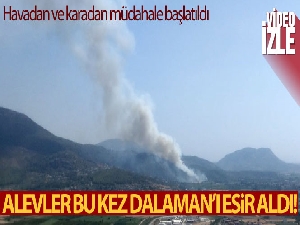 Bir yangın da Dalaman'da başladı