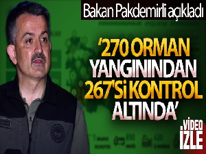 Bakan Pakdemirli'den yangınlarla ilgili açıklama