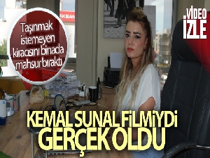 Taşınmak istemeyen kiracısını binada mahsur bıraktı